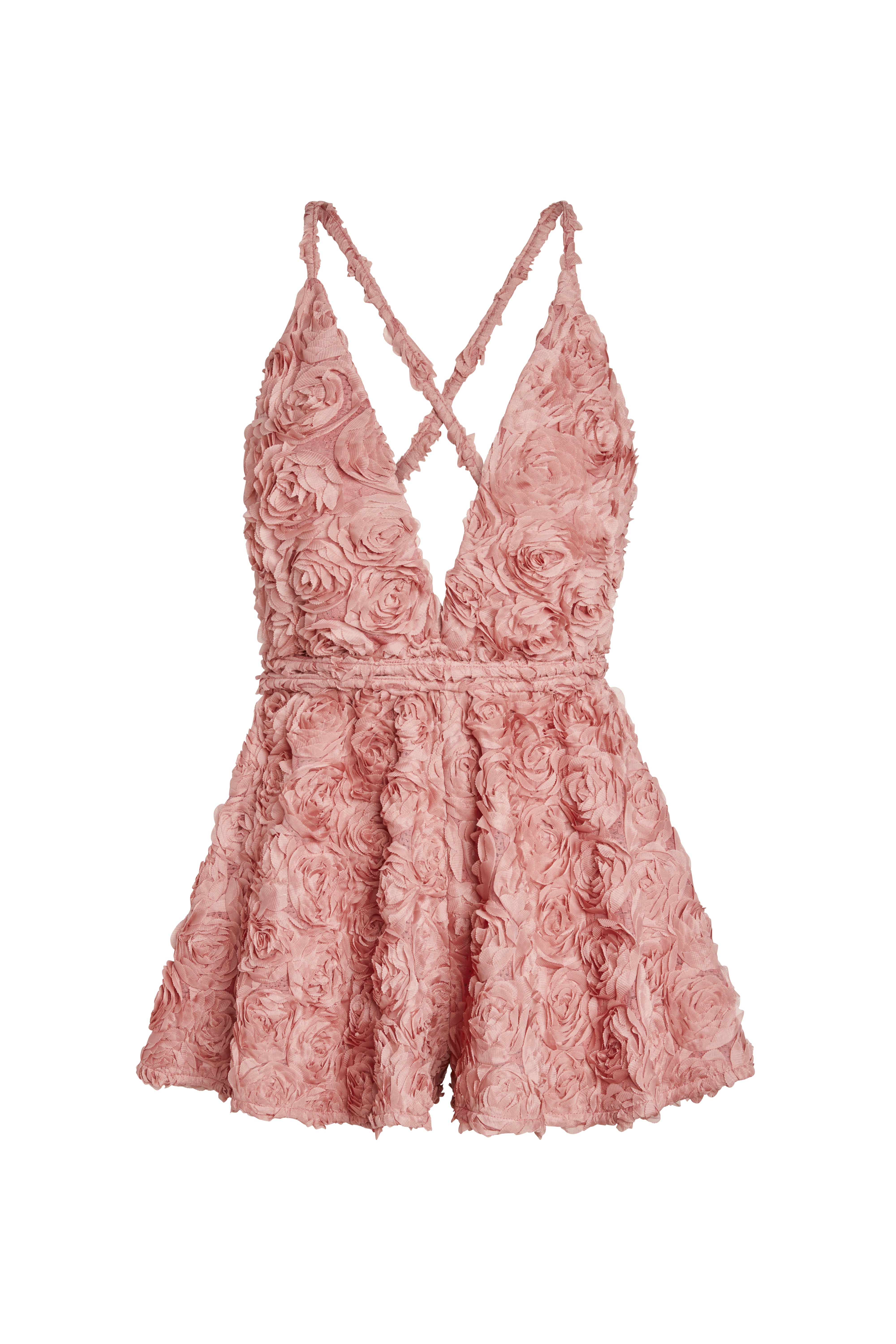 3D roses romper