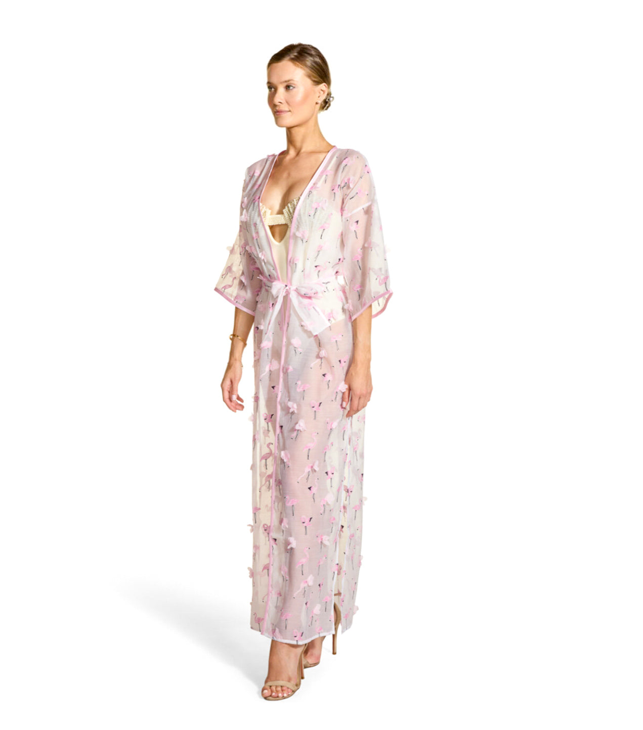 Kimono Flamingo Long