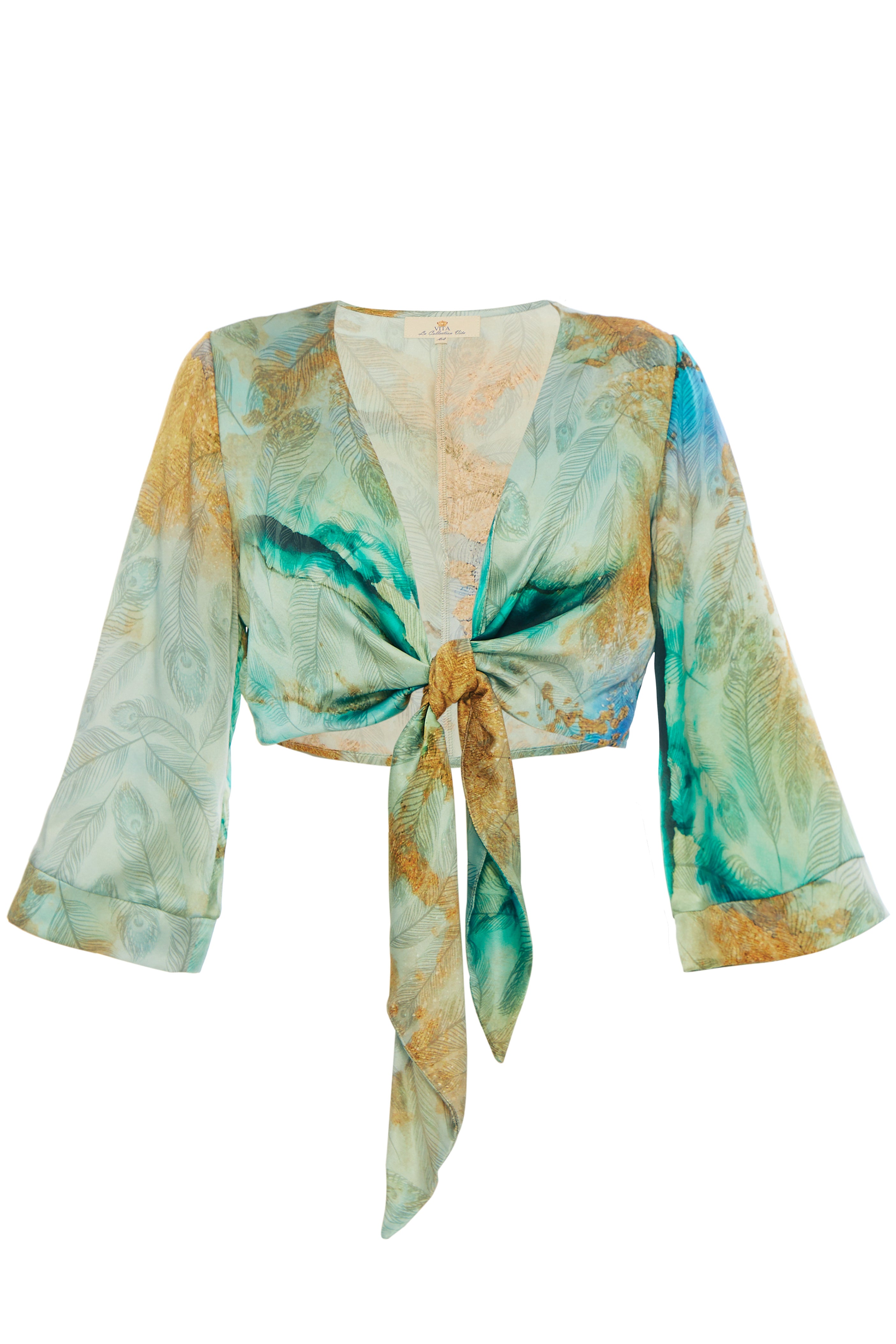 Silk Set Crop Top - Peacock